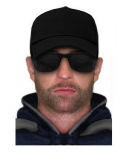 A police image of the man suspected of murdering Kylie Blackwood.