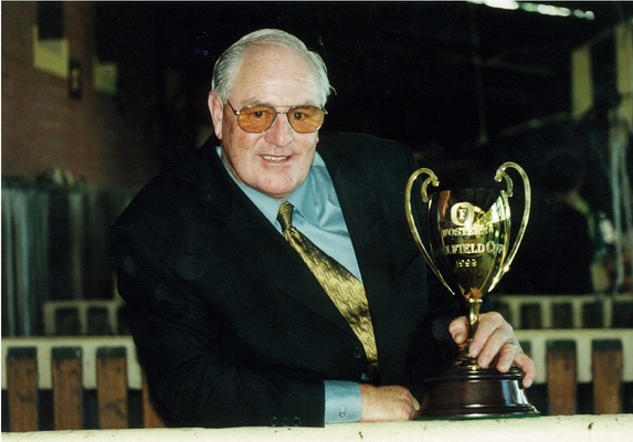 Colin Alderson with his Caulfield Cup.